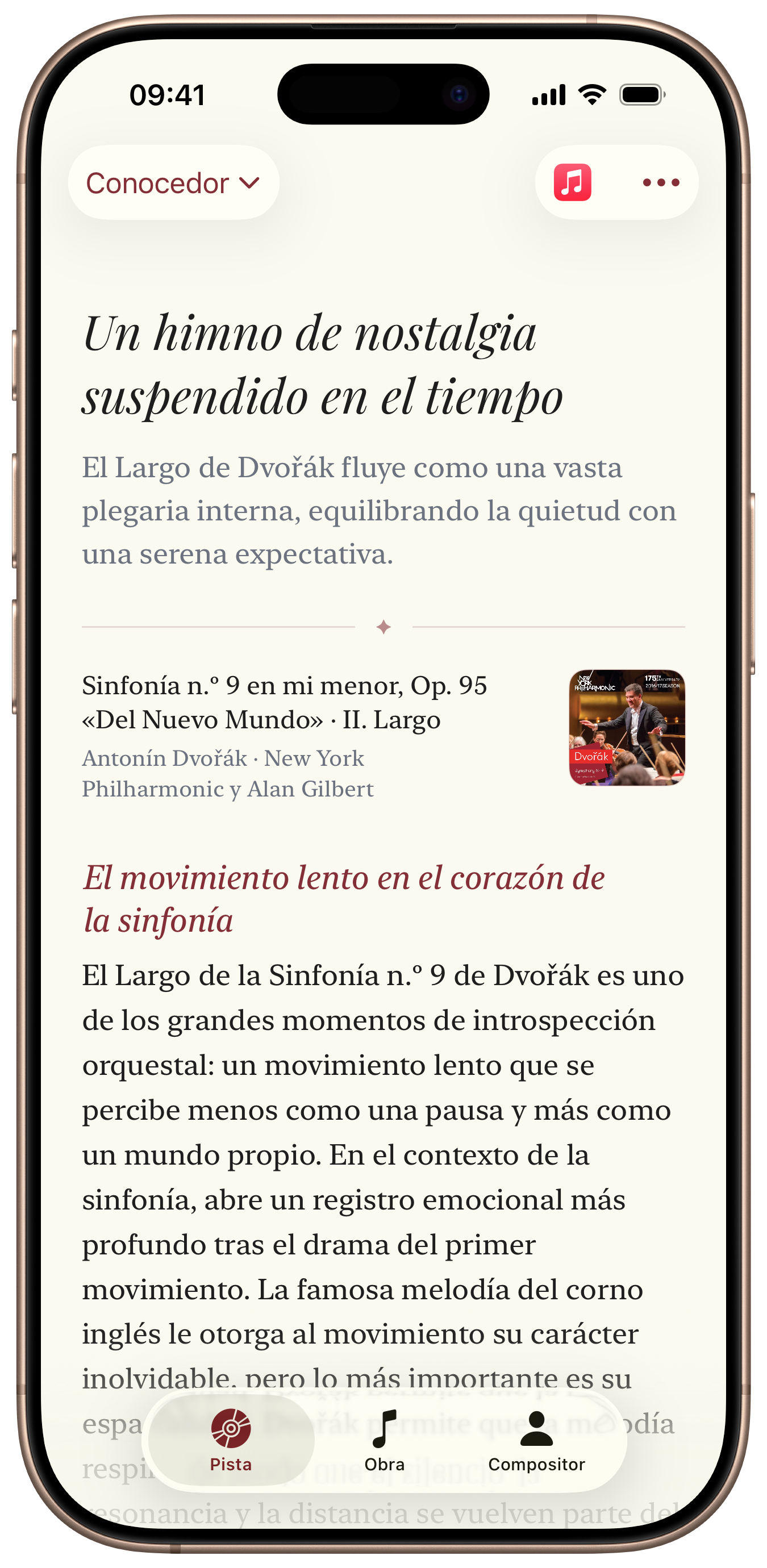 Pantalla de introducción de Opus