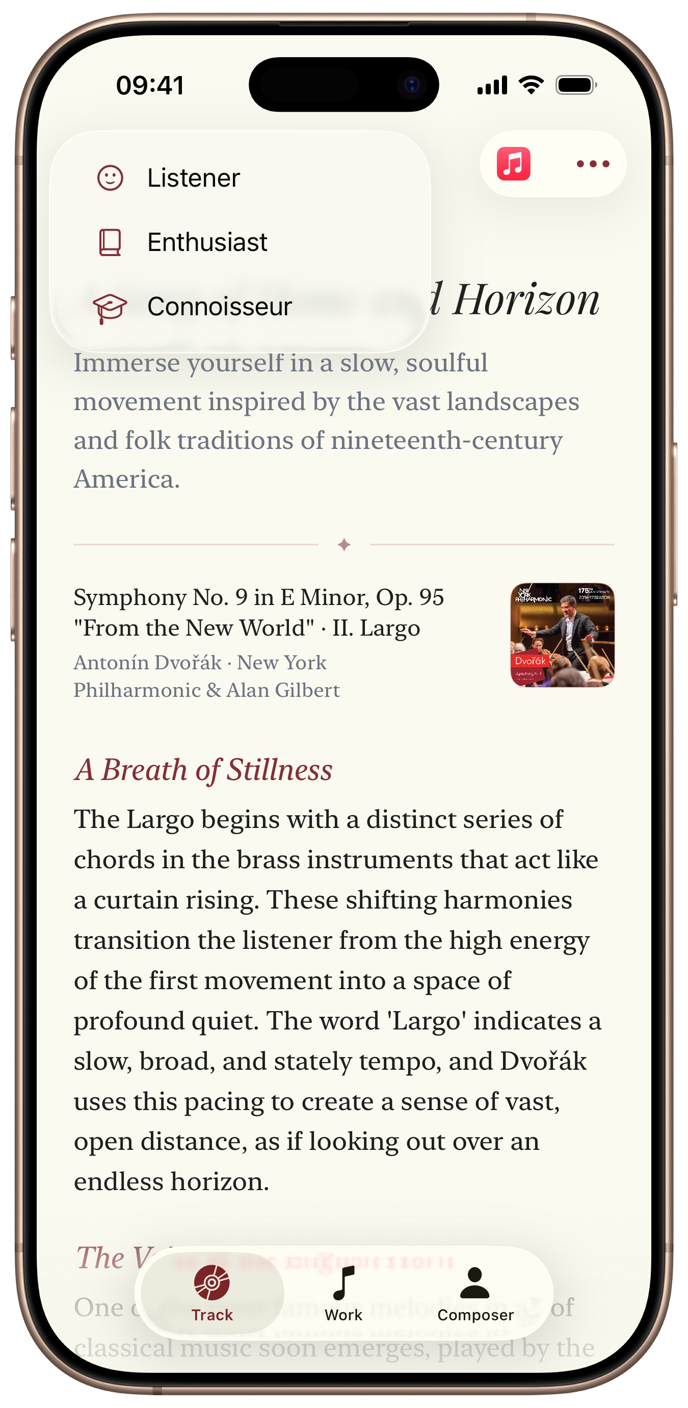 Opus listening depth selector