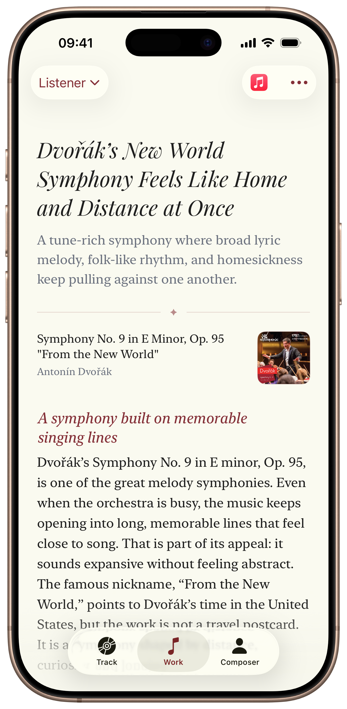 Opus work context tab